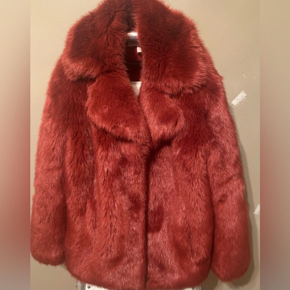 Michael Kors Jackets & Blazers - NWOT Michael Kors red faux fur coat